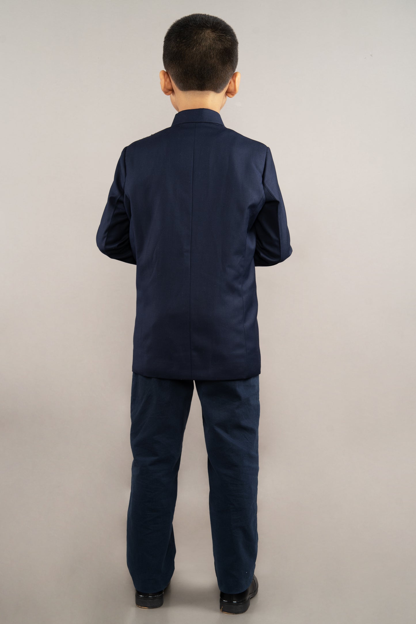 Blue Prince Coat With Kardana Hand Embroidered With Pant Set