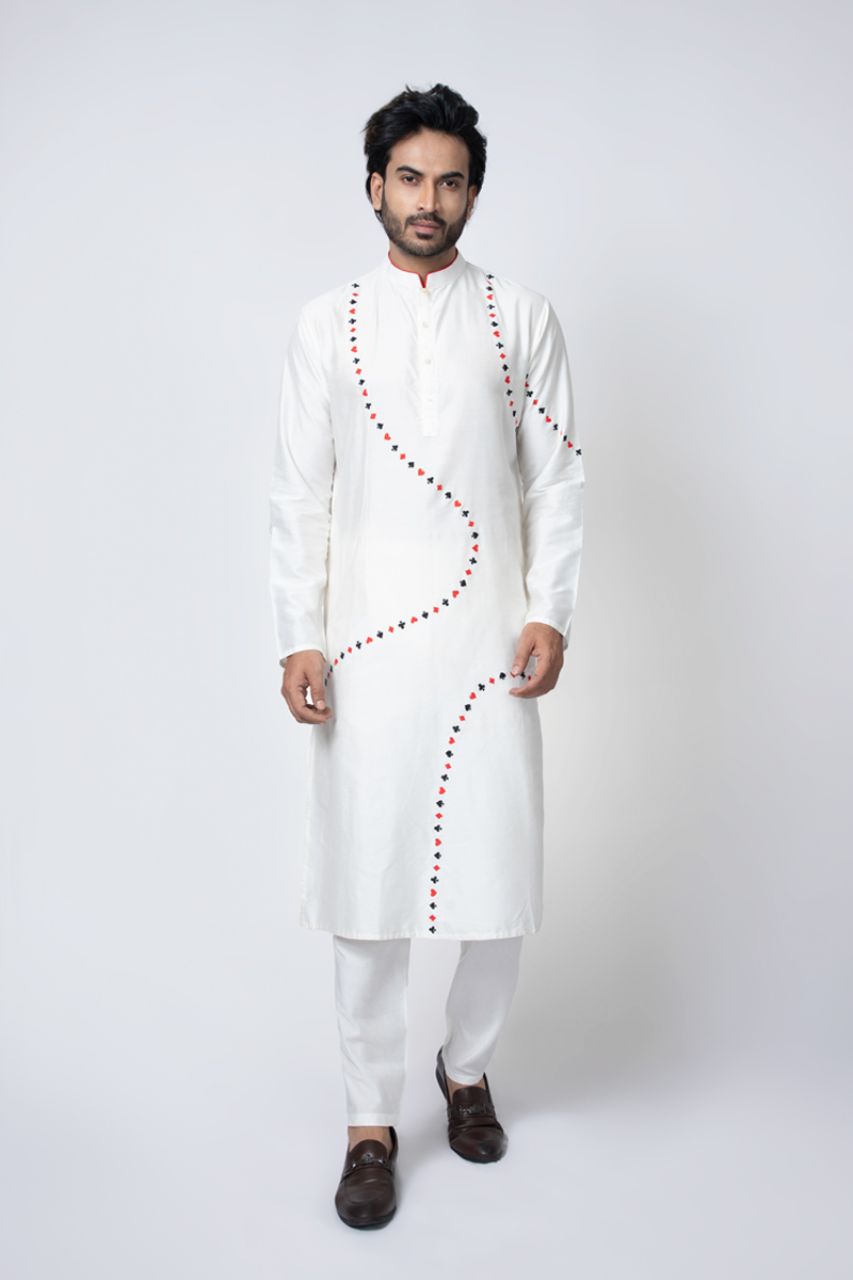 White kurta pajama on sale shop near me