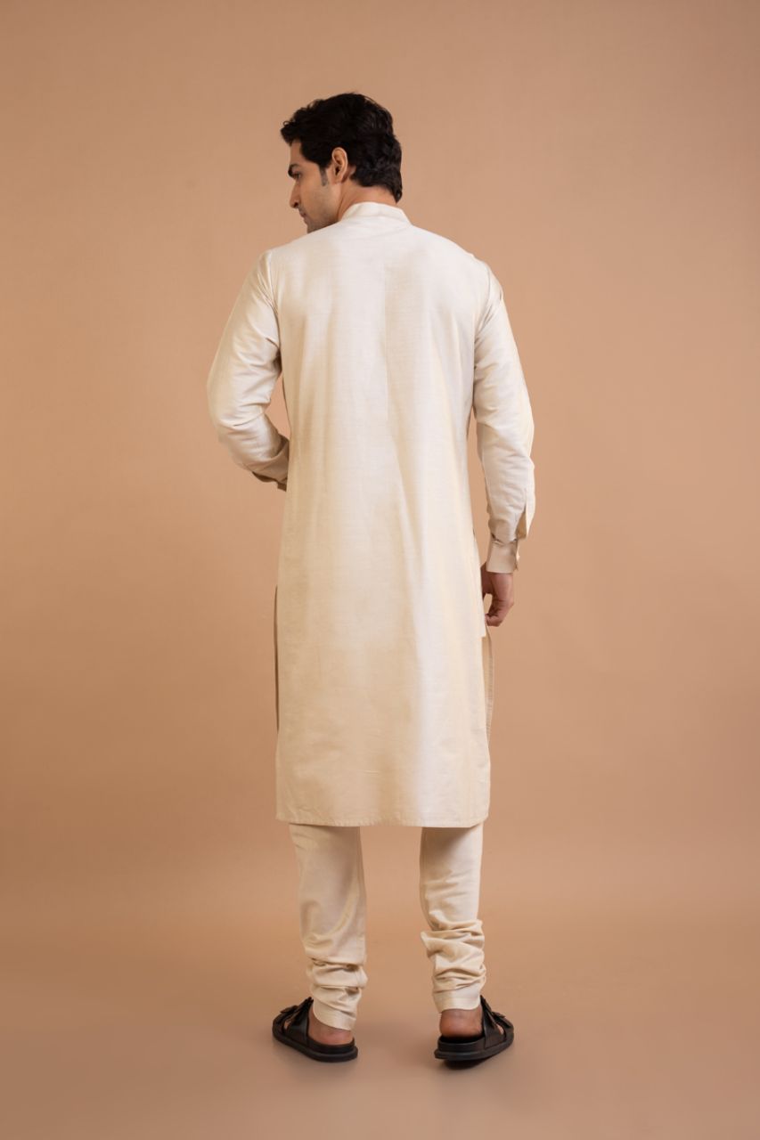 Beige Kurta Churidar Set