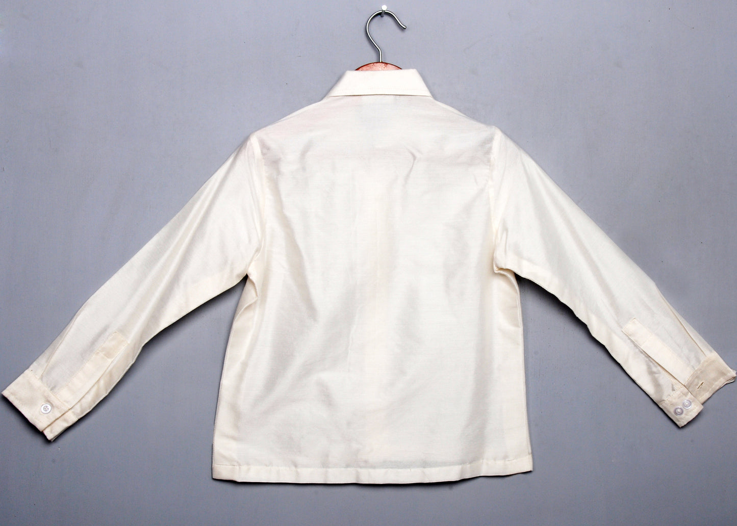 White Full Shirt With Hand Fish Embrodery