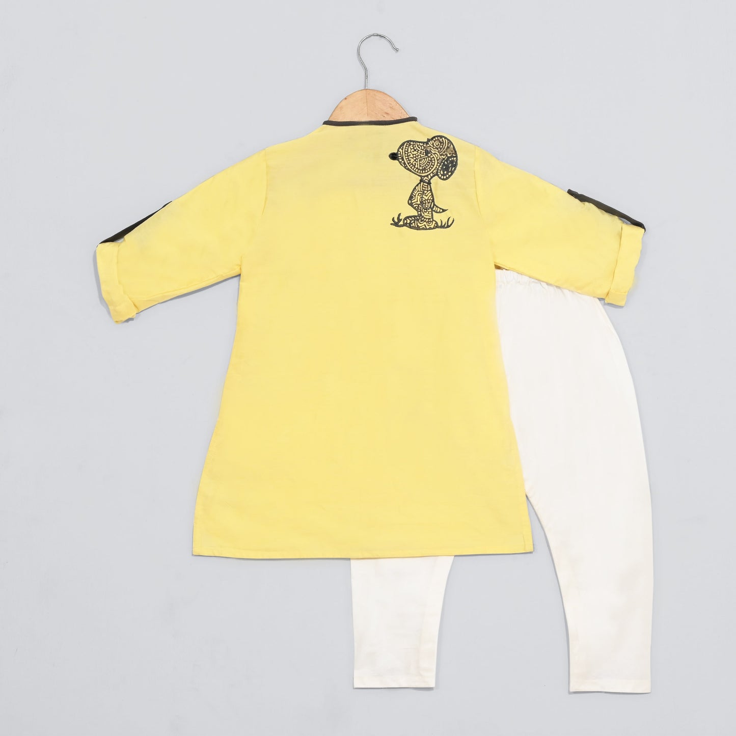 Yellow Snoopy Kurta Set