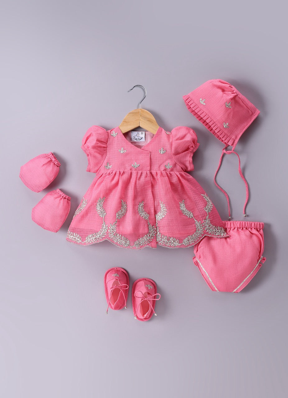 Jamana Girl Pink With Heavy Gota Hand Embroidery On Top With Pant Set