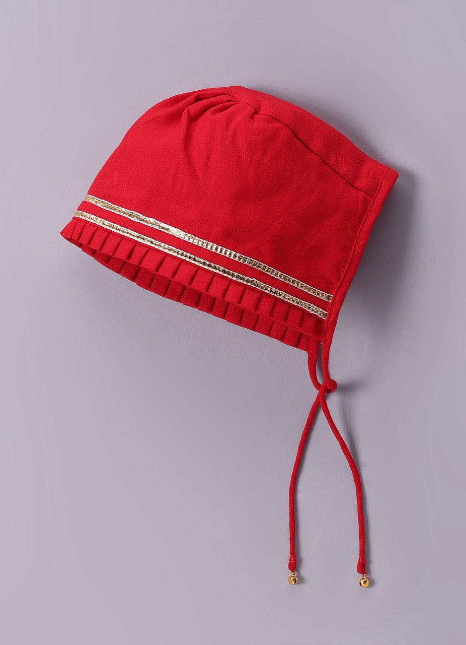 Jamana Girl Red With Carnival Embroidery With Pant Set