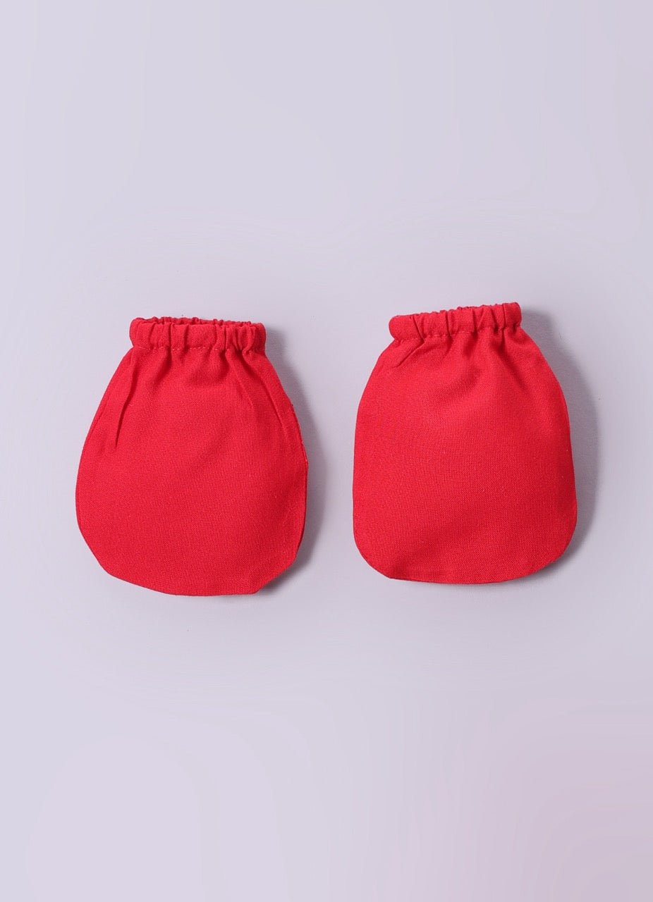 Jamana Girl Red With Parachute/Aeroplane Embroidery With Pant Set