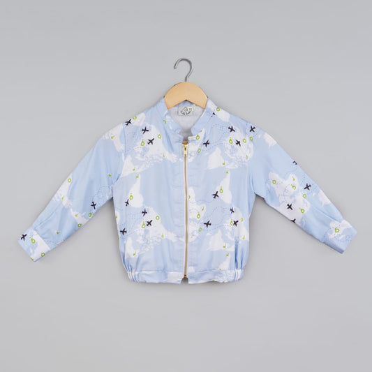 Aeroplane Printed Bomber Jacket Unisex