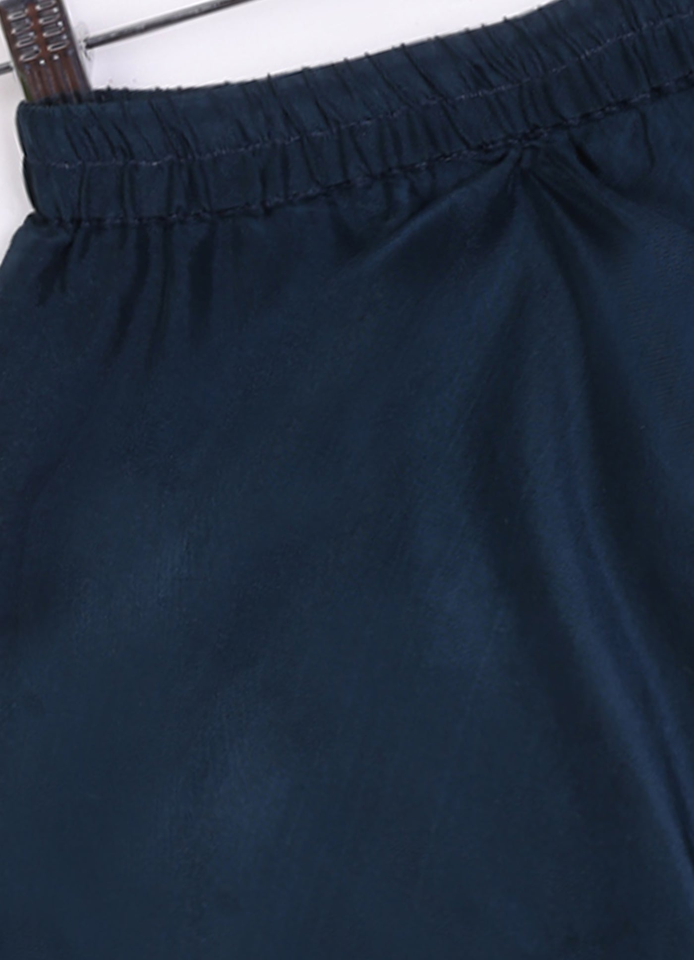 Dark Blue Heavy Gota And Thread Embroidered Blouse With Ghagara Set
