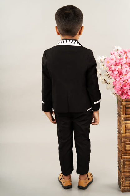 Black Tuxedo With Stylish Stripe With Pant