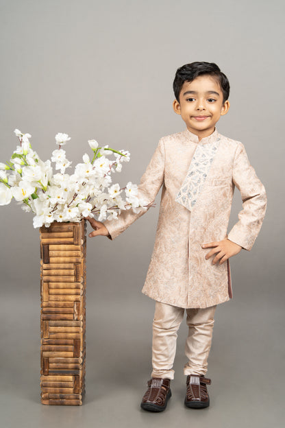 Beidge Embroidered Stylish Sherwani Set