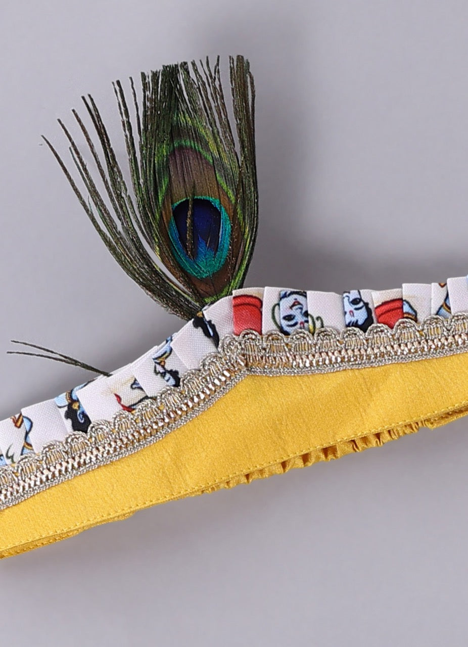 Krishna Printed With Kurta With Dhoti Set