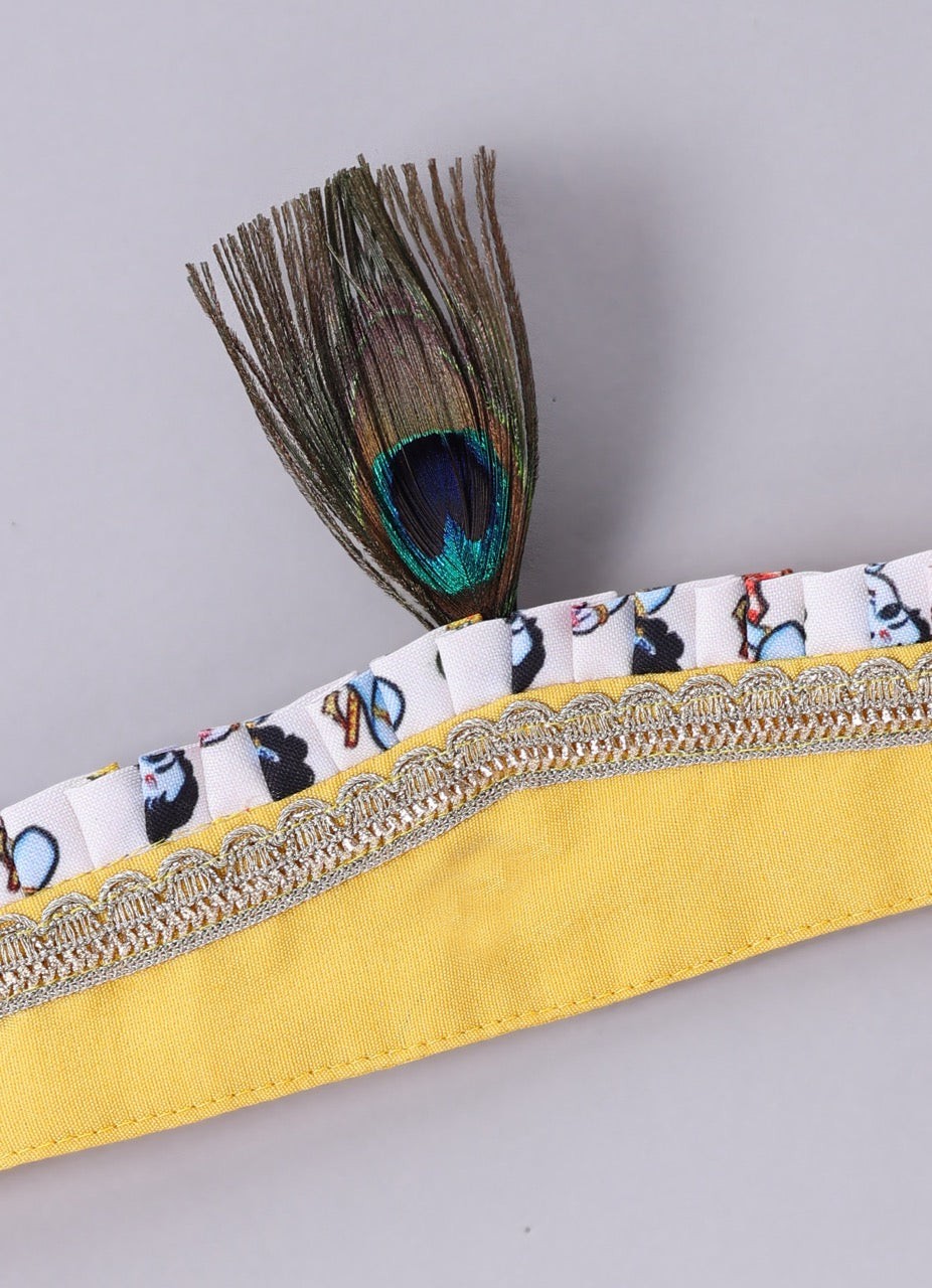 Krishna Printed Kurta With Dhoti Set