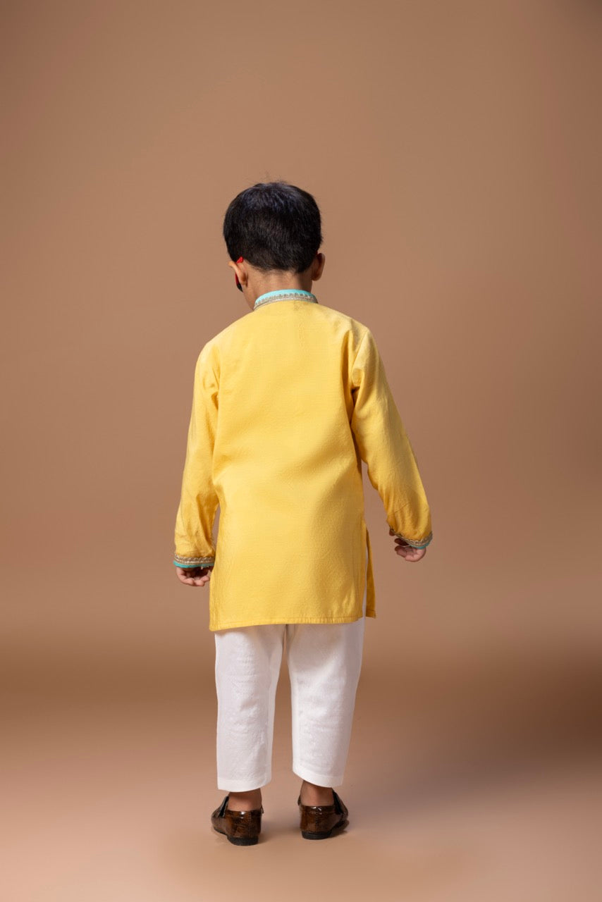 Lotus Heavy Embroidery Kurta With Pajama Set