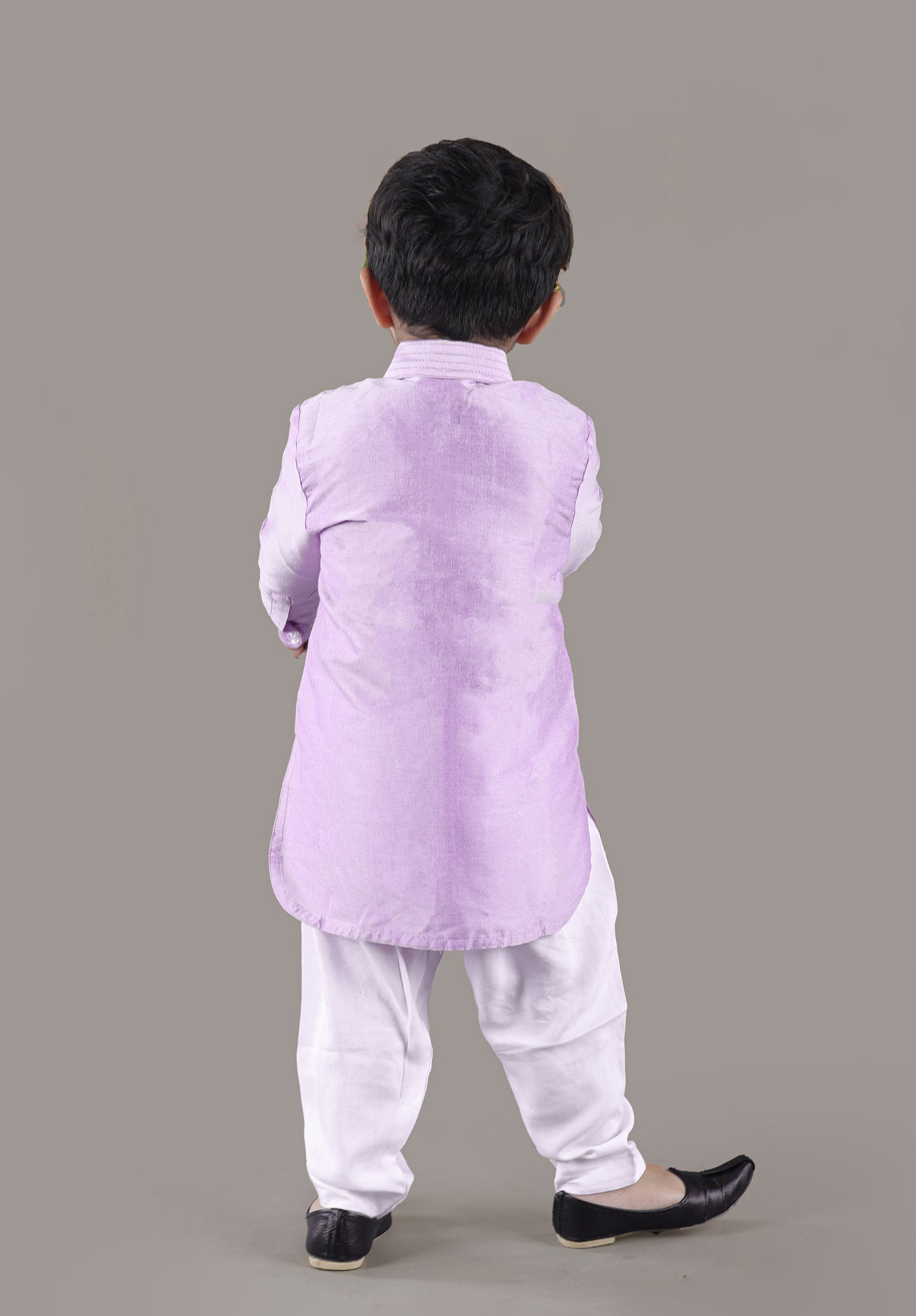 Lavender Pathani Kurta With Salwar Set