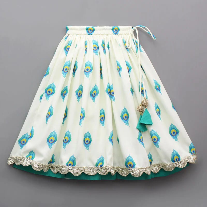 Mayur Mor Pankh Printed Stylish Blouse And Ghagara Set