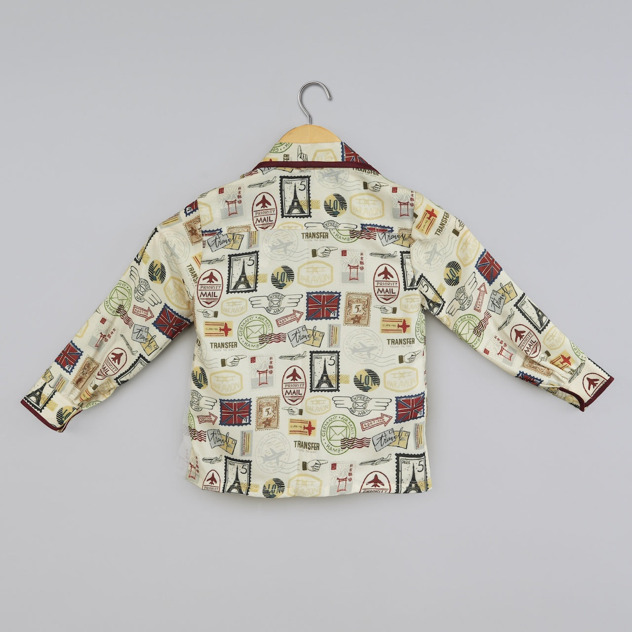 Stamps Printed Shacket Unisex
