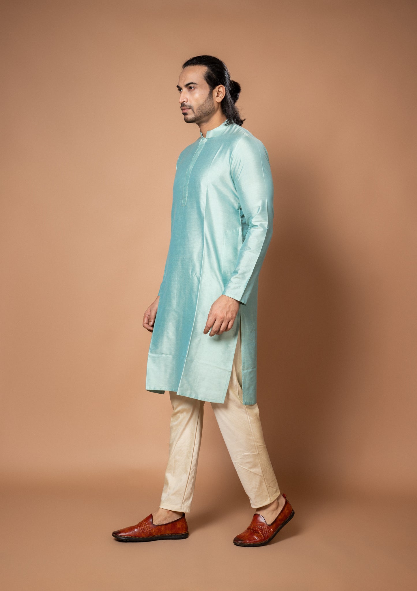 Aqua Blue Kurta Pajamna Set