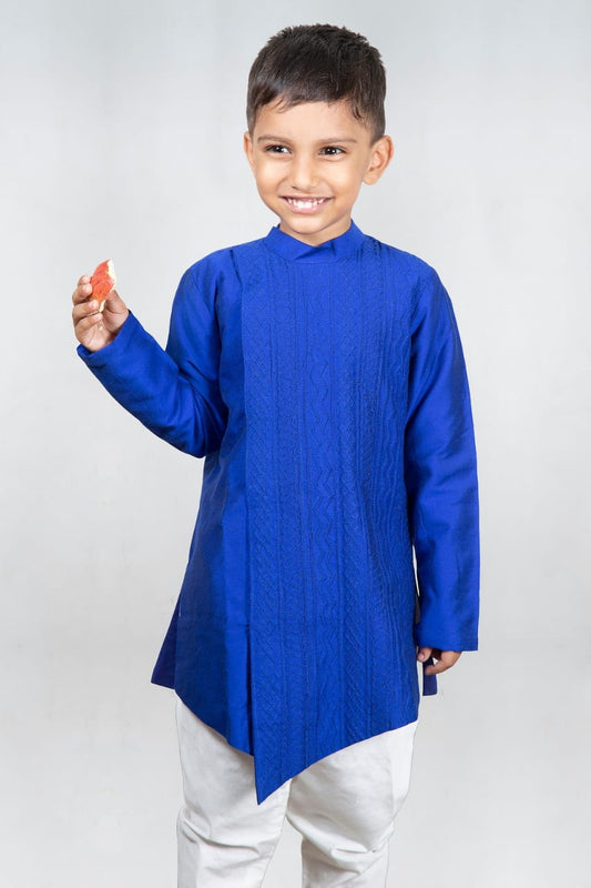 Royal Blueshawod Embroidery Kurta Set