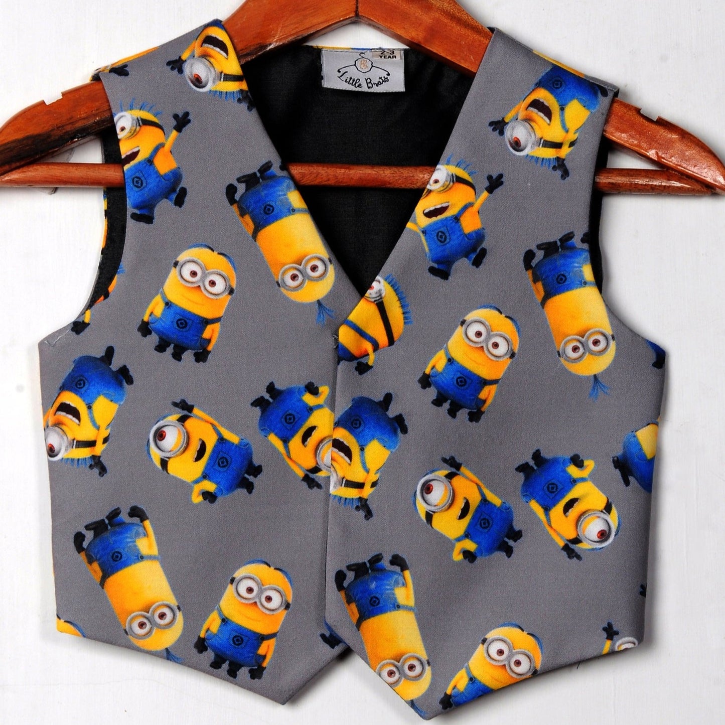 Grey Minion Printed Waist Coat