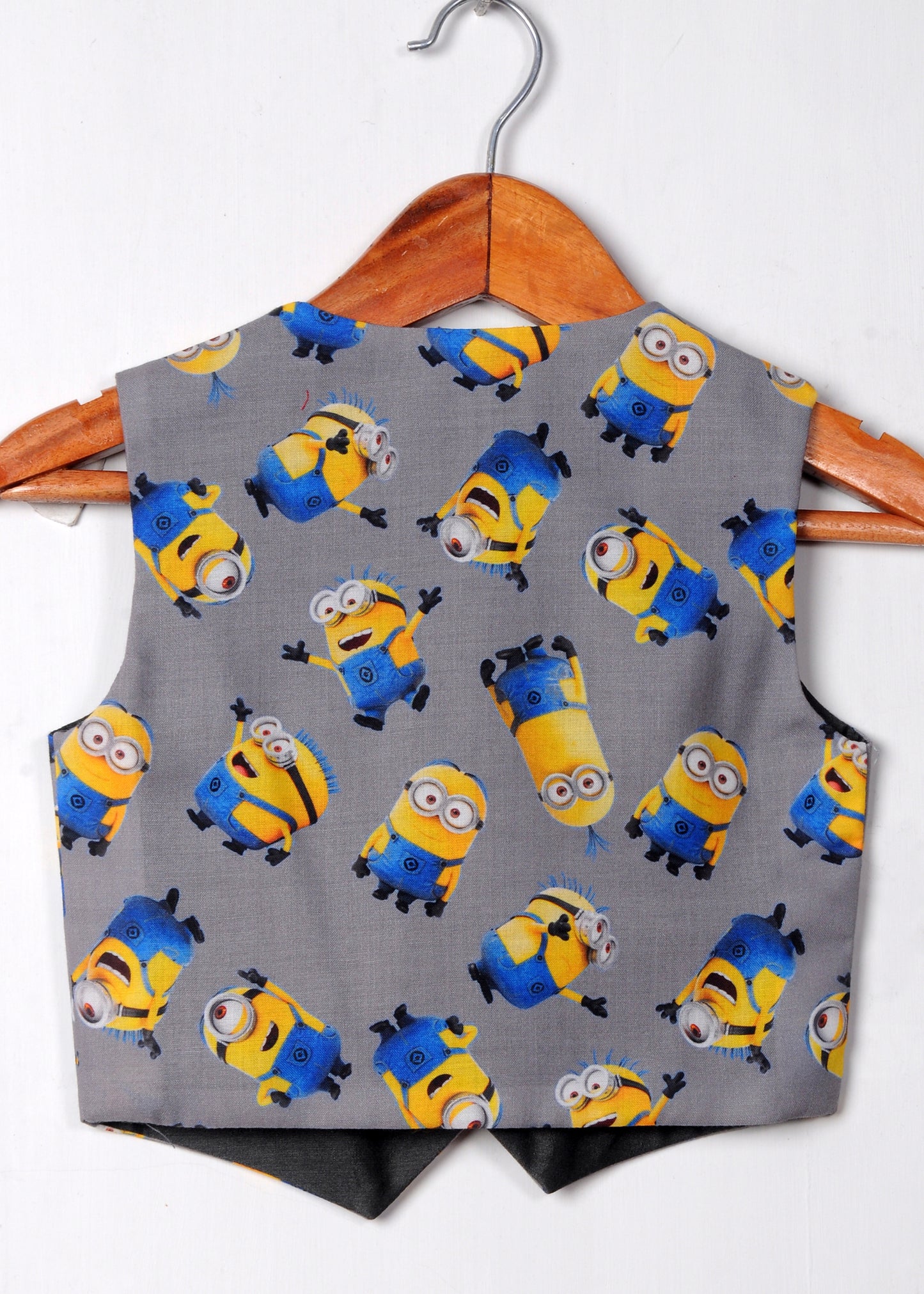 Grey Minion Printed Waist Coat