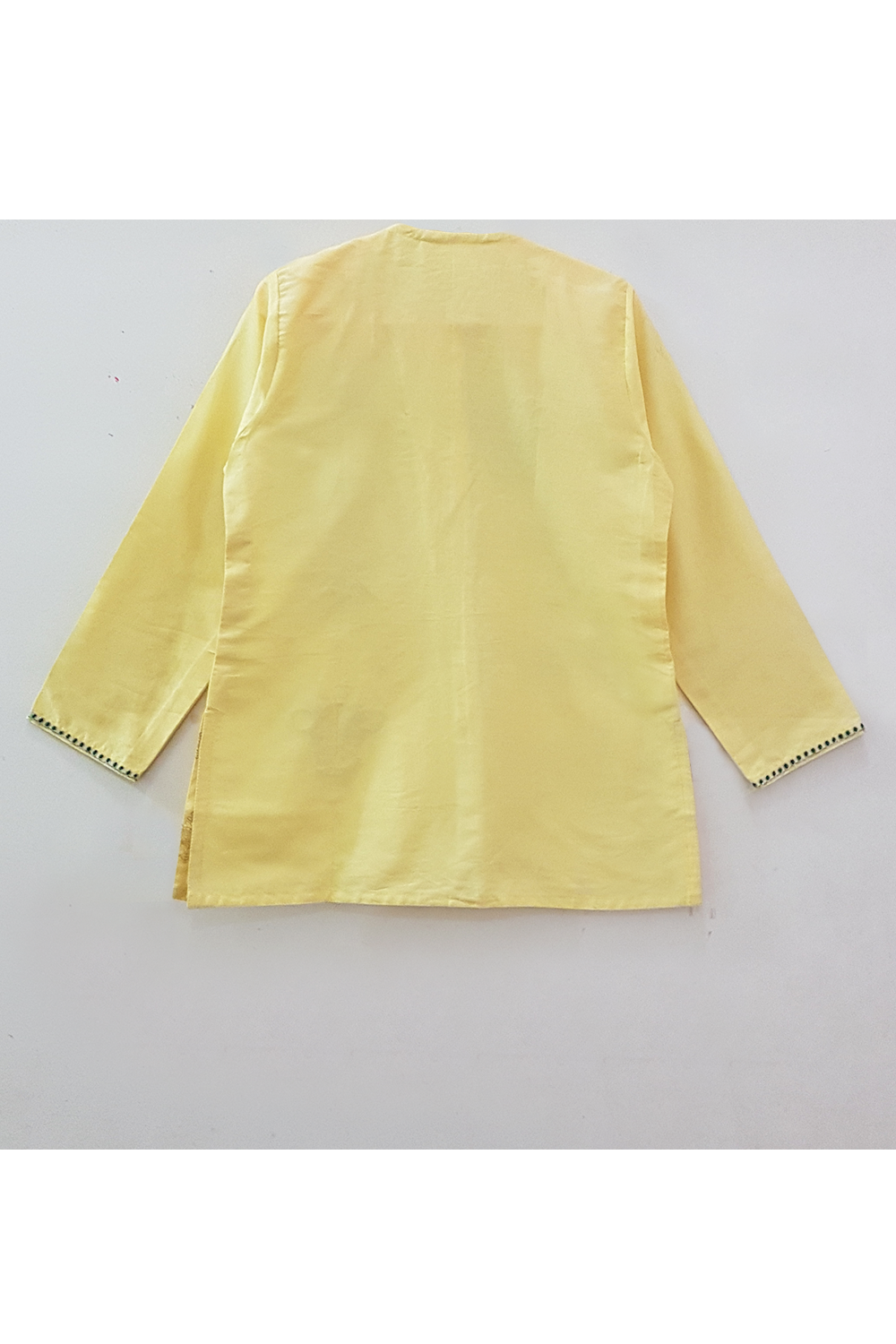 Yellow Kurta With Shaded Dhoti